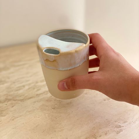 Ceramic Coffee Travel Mugs, Ceramic Travel Mug With Lid Handmade, Ceramic Cups With Handles, Ceramic Pottery Kitchen, Ceramic Iced Coffee Cups, Handmade Ceramic Tumbler, Ceramic Coffee Tumbler, Travel Ceramic Mug, Ceramic Cup With Lid