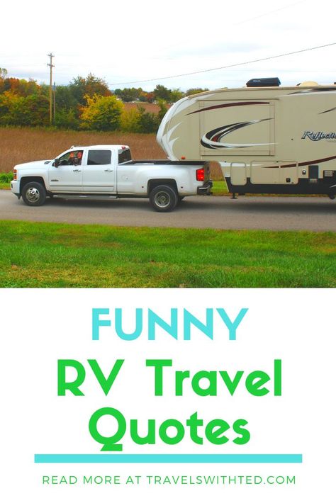We have curated a list of the 16 best RV travel quotes.  We included both funny and inspirational RV living quotes, road trip quotes, RV sayings and adventure quotes.  If you love RV travel or need RV captions, read this article for inspiration. Rv Quotes Funny, Rv Sayings, Rv Quotes, Travel Quotes Funny, Rv Trip Planner, Trip Quotes, Rv Travel Destinations, Park Quotes, Rv Camping Trips