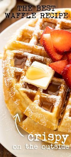 Classic Waffle Recipe, Best Waffle Recipe, Waffles Recipe Homemade, Healthy Foods To Make, Waffle Maker Recipes, Healthy Food Habits, Homemade Waffles, Waffle Recipe, Holiday Appetizers