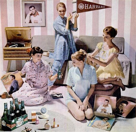 U.S. let's have a pajama party, 1957 | Flickr by Captain Geoffrey Spalding Adult Slumber Party, Girls Night Drinks, Pyjamas Party, Pijama Party, Pyjama Party, Pj Party, Lingerie Shower, Look Retro, Festa Party