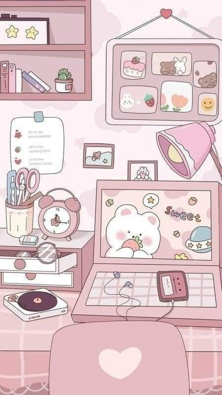Cute Emoji Wallpaper Iphone, Pink Wallpaper Kawaii, Lukisan Fesyen, Wallpapers Cute, Cute Home Screen Wallpaper, Wallpaper Pink Cute, Haiwan Comel, Wallpaper Fofos, Anak Haiwan
