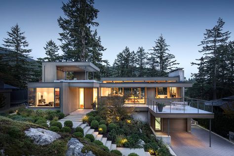 Vancouver Architecture, Vancouver House, Casa Clean, Hillside House, Horseshoe Bay, Coastal Modern, West Vancouver, Level Homes, Contemporary House Design