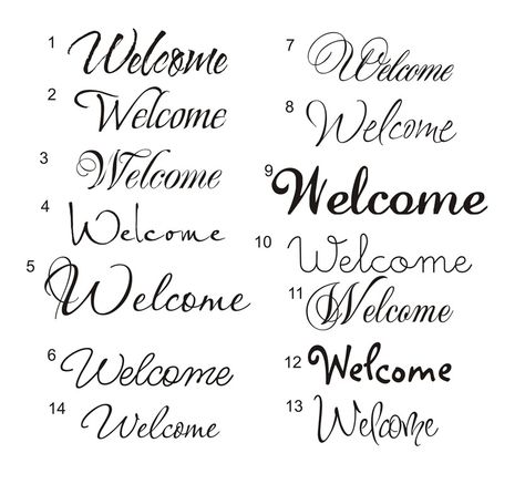 Welcome Writing Style, How To Write Welcome In Style, Welcome Doodle, Welcome Fonts Lettering, Welcome In Calligraphy, Welcome Calligraphy, Welcome Lettering, Welcome Font, Font Writing