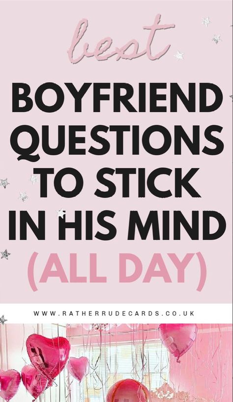 Dirty questions to ask your boyfriend or husband questions ideas💕#LoveStory #RomanticEncounters #HeartfeltConnections #DateNightIdeas #SoulmateSearch #FlirtyFridays #CandlelitDinners #StarryEyedMoments #LoveQuotes #DreamyDates #WhisperedPromises #AmourAdventures Relationship Question For Him, Pictures To Take For Your Boyfriend, Psychological Questions To Ask Boyfriend, How To Spice Your Relationship, Truth Or Dare Questions For Long Distance Relationship, Questions To Ask Long Distance Boyfriend, Long Distance Relationship Questions For Him, Questions To Spice Up A Relationship, Long Distance Relationship Bucket List