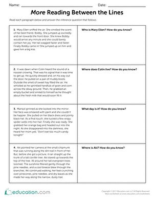 5th Grade Reading, Fifth Grade Reading, Reading Main Idea, Line Plot Worksheets, Lines Worksheet, Read Between The Lines, Supporting Details, Problem Based Learning, Reading Between The Lines