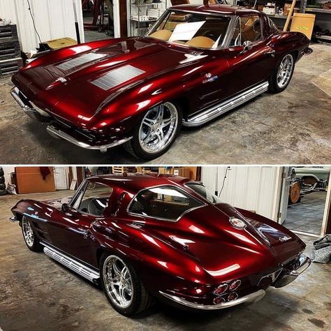 1963 Corvette Stingray, Corvette C3, Custom Cars Paint, Auto Retro, Chevy Muscle Cars, Classic Cars Trucks Hot Rods, Custom Muscle Cars, Sweet Cars, Chevy Corvette