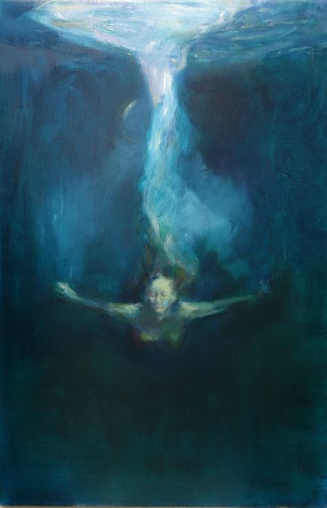 Underwater Painting, Arte Grunge, Underwater Art, Water Drawing, Under The Surface, Kunst Inspiration, Water Blue, Water Art, Arte Inspo