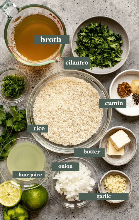 Better than Chipotle's Cilantro Lime Rice. It's so easy to make and pairs perfectly with Mexican and Asian food and is great in burritos! #cilantrorice #easyrice #chipotlerice #jasminerice Cilantro Lime Basmati Rice, Essen, Homemade Cilantro Lime Rice, Best Cilantro Lime Rice Recipe, Like Cilantro Rice, Mexican Cilantro Lime Rice, Cilantro Lime Rice With Shrimp, Cilantro Lime Rice And Shrimp, Chipotle Cilantro Lime Rice Recipe