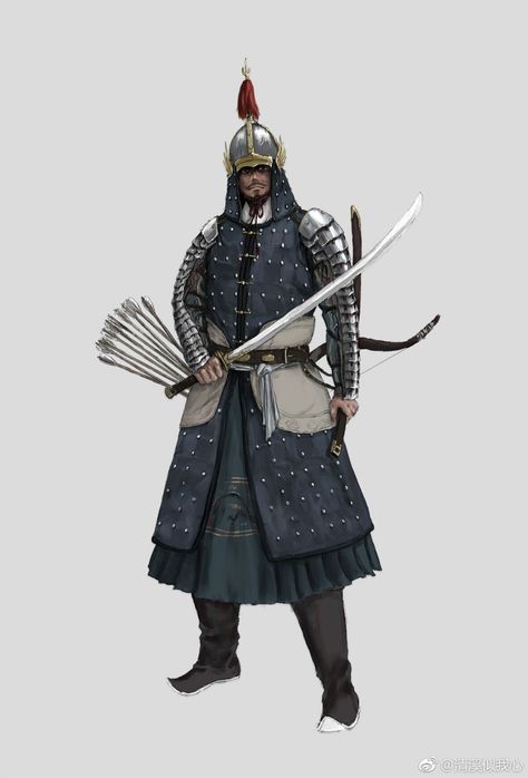 Ming Dynasty Soldier, Warrior Hanfu, Ming Dynasty Armor, Asian Armor, Archer Characters, Chinese Armor, A Knight's Tale, Chinese Warrior, Martial Arts Movies
