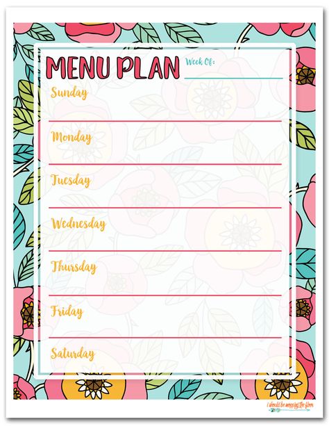 Free Printable Menu Plan and Shopping List to help with weekly meal planning. Easy downloads. Organisation, Weekly Menu Printable Free, Weekly Menu Printable, Free Printable Menu Template, Cleaning List Printable, Menu Planner Printable Free, Menu Planning Printable, Free Printable Menu, Meal Planning Easy