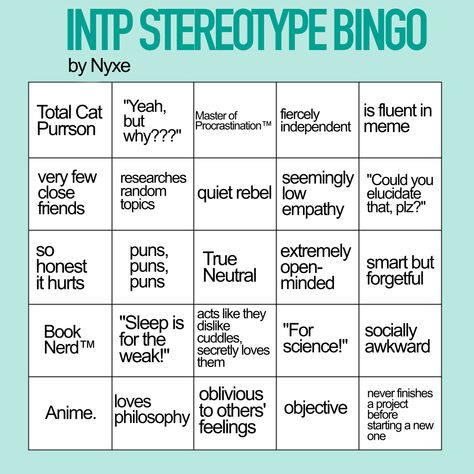 Intp Stereotypes Vs Reality, Intp Personality Booklist, Mbti Stereotypes Vs Reality, Intp Stereotypes, Intp 9w8, Mbti Personality Intp, Intp Memes Truths, Intp Bingo, Intp T Personality