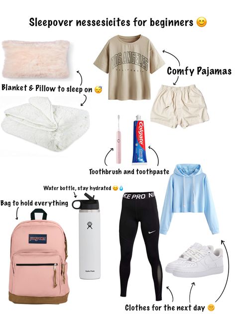 First time going to sleep over and don’t know what to pack? Here is a small guide of the necessities you need to take to a sleepover. You do not have to follow this, this is just to help those who are not sure what to pack to their first sleepover. Outfit For Sleepover, Organisation, What To Pack To Go To A Sleepover, What You Need For A Sleepover, What To Pack For A Sleepover List, What To Pack At A Sleepover, Pack With Me For Sleepover, Whats In Your Sleepover Bag, What To Pack On A Sleepover