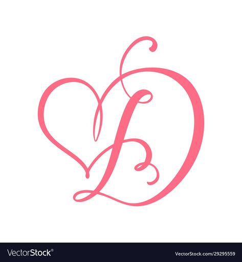 D Tattoo Initial Heart, Letter D Tattoo, D Letter Design, Letter H Design, D Letter Images, Cursive Letters Fancy, Floral Monogram Letter, Skull Hand Tattoo, Monogram Hearts