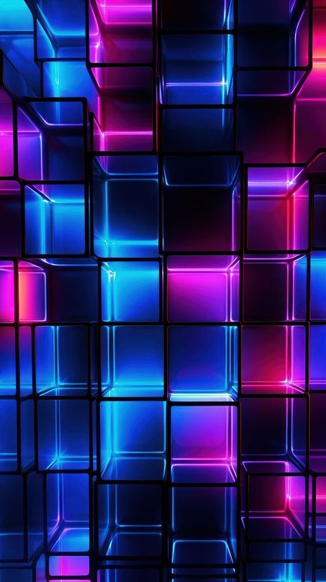 Grid neon light wallpaper purple illuminated backgrounds. | premium image by rawpixel.com Cube Wallpaper, Screen Wallpaper Iphone, Neon Light Wallpaper, Light Wallpaper, Wallpaper Purple, Neon Backgrounds, Phone Screen Wallpaper, Lit Wallpaper, Neon Lights