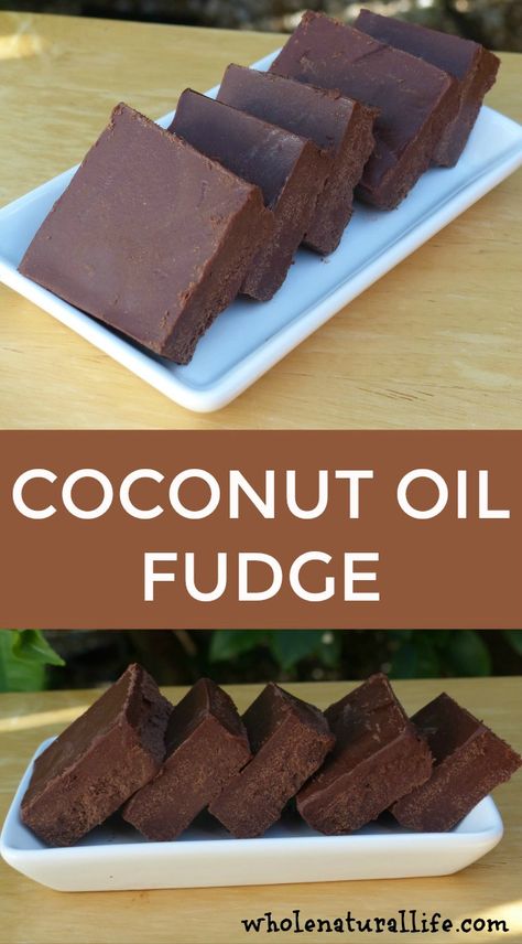 Clean Eating Desserts, Fudge Healthy, Coconut Oil Fudge, Eating Coconut Oil, Paleo Fudge, Ella Vegan, Healthy Fudge, Fudge Recipe, حلويات صحية