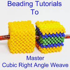 Cubic Right Angle Weave, Ornate Jewelry, Right Angle Weave, Beaded Beads, Beaded Boxes, Beading Techniques, Box Patterns, Seed Bead Tutorial, Native American Beading