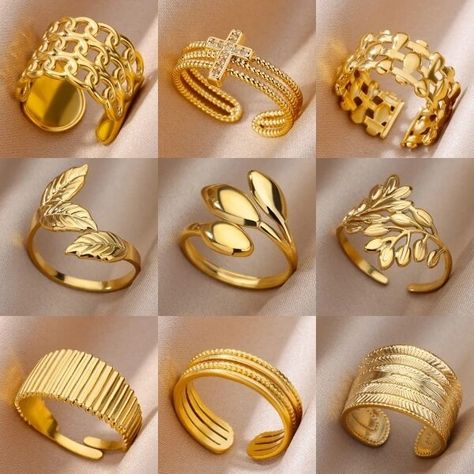 Rings For Women Gold, Color Rings, Football Accessories, Football Game Outfit, Tennis Bags, Thick Ring, Gold Color Ring, Womens Golf Shoes, Sport Outfit