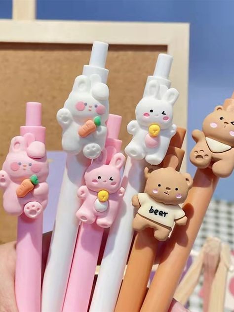 Korean Pens, Kawaii Stationery Pens, Confidence Books, Multi Pen, Cute Stationary School Supplies, Kawaii School Supplies, Stationery Essentials, Kawaii Pens, School Equipment