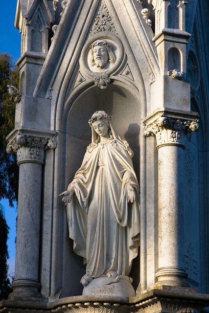 Virgin Mary statue | Taken at Holy Cross Catholic Cemetery. | photomato | Flickr Catholic Wallpaper, Catholic Statues, Virgin Mary Statue, Mama Mary, Mary Statue, Catholic Images, Ayat Alkitab, Blessed Mother Mary, Holy Cross