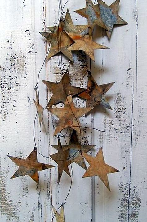 Yard Art, Anita Spero Design, Star Light Star Bright, Deco Originale, Star Garland, Metal Garden Art, Noel Christmas, Christmas Deco, Christmas Inspiration