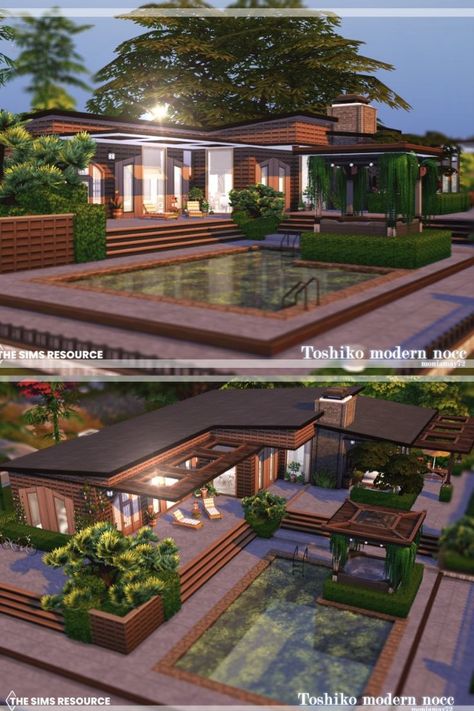 Sims 4 Family House, Sims 4 Modern House, Sims 2 House, Lotes The Sims 4, The Sims 4 Lots, Modern Family House, Sims Freeplay Houses, Sims 4 Family, Muebles Sims 4 Cc