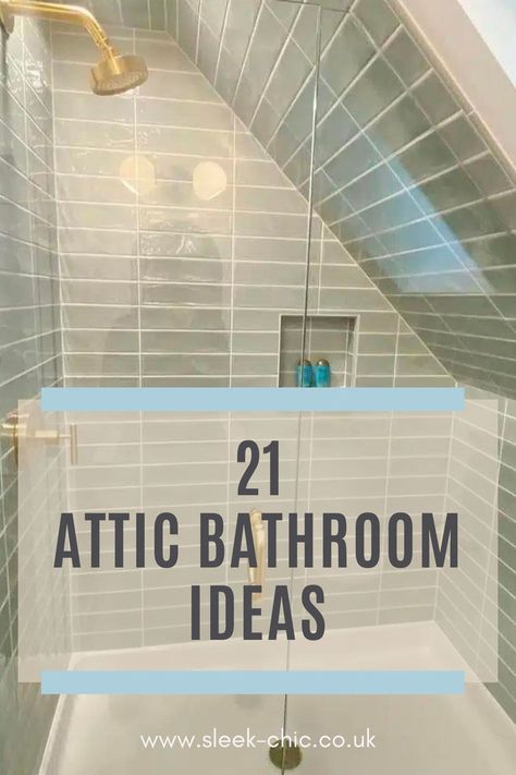 Unleash the potential of your attic space with our handpicked selection of 21 bathroom ideas that seamlessly blend style and functionality within sloped ceilings. Explore the versatility of these designs, from incorporating bold patterns to optimizing storage in unexpected nooks, creating a dynamic bathroom that reflects your unique taste. Click to unlock the secrets of reimagining small attic spaces into stylish and efficient retreats, making the most of every angle and corner. Vintage Eclectic Bedroom, Small Attic Spaces, Sloped Ceiling Bathroom, Bathroom Storage Ideas For Small Spaces, Small Space Bathroom Remodel, Sloped Ceiling Bedroom, Attic Shower, Small Attic Room, Attic Bathroom Ideas