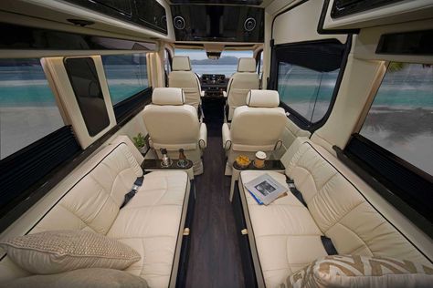 Sprinter Rv, Tiny Luxury, Luxury Campers, Mb Sprinter, Mercedes Van, Luxury Van, Van Conversion Interior, Luxury Rv, Luxury Car Interior