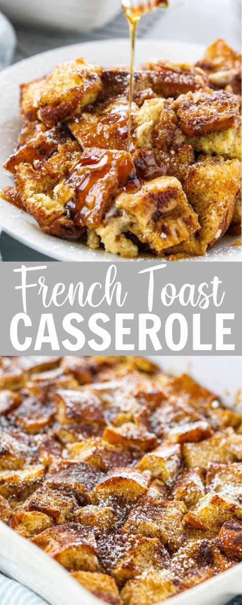 French Toast Bundt Cake, Frenchtoastcasserole Easy, Breakfast French Bread, French Toast For Two, Oven French Toast Recipe, Easy French Toast Casserole, Easy French Toast Bake, Easy French Toast, French Toast Casserole Easy