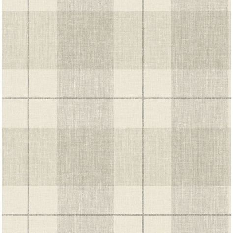 Newcastle Plaid Wallpaper, In Taupe, Gray, & Off-White - On Sale - Bed Bath & Beyond - 26396571 Golf Bedroom, Off White Wallpaper, Garage Closet, Off White Wallpapers, Plaid Wallpaper, Lake Living, Beige Wallpaper, Grey Wallpaper, White Wallpaper