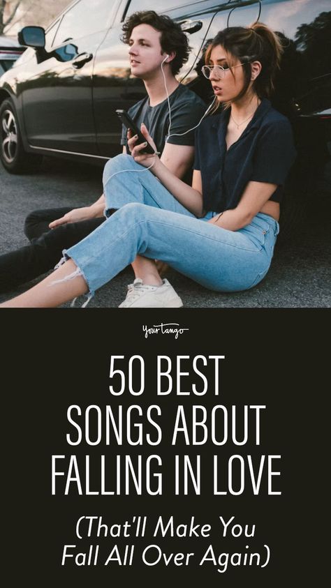 50 Best Songs About Falling In Love Of All Time | YourTango Songs About Falling In Love, Top Love Songs, Falling In Love Songs, Happy Love Songs, Love Song Lyrics Quotes, Beach Songs, I Love You Song, Country Love Songs, Relaxing Songs