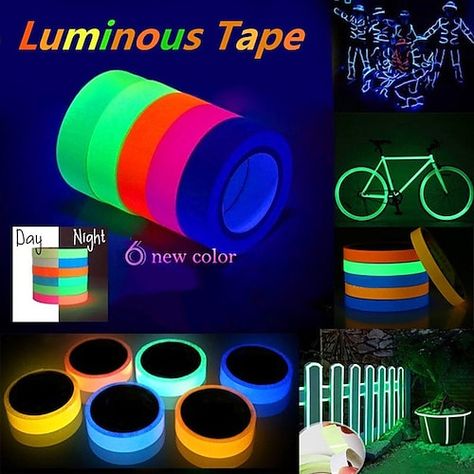 Tela, Fluorescent Party, Glow Tape, Glow Theme Party, Cheap Holiday Decor, Glow Birthday Party, 80s Theme Party, Glow Birthday, Stage Props