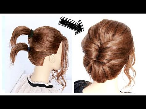 If you think there are limited hairdos for medium-length hair, think again. The extensive list of updos for medium hair in this article will leave you amazed. Short Hair Updo Tutorial, Updos Homecoming, Hair Updos Tutorials, Kadeřnické Trendy, Easy Updo, Hair Upstyles, Easy Hair Updos, Hair Homecoming, Up Dos For Medium Hair