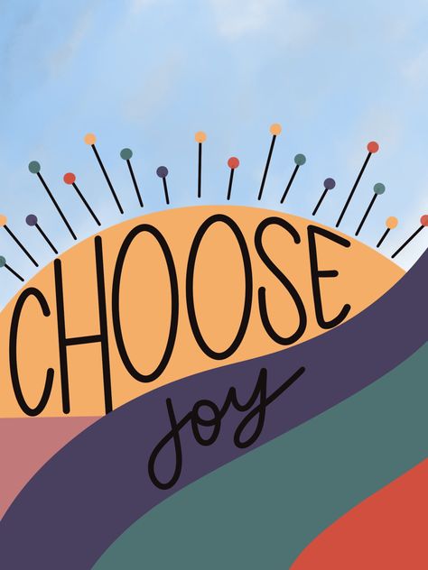 Choose Joy Wallpaper, Pencil Wallpaper, Procreate Apple Pencil, Joy Wallpaper, Sunshine Wallpaper, Ipad Procreate, Wallpaper Print, Print Iphone, Ipad Lettering