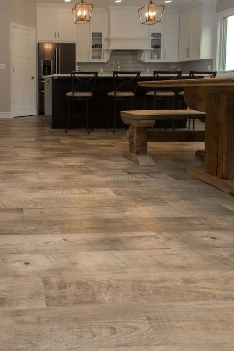 Kitchen Floor Vinyl, Farmhouse Kitchen Floor, Mannington Flooring, Farmhouse Kitchen Flooring, Floor Vinyl, Vinyl Flooring Kitchen, Floor Makeover, Farmhouse Flooring, Refinishing Hardwood Floors