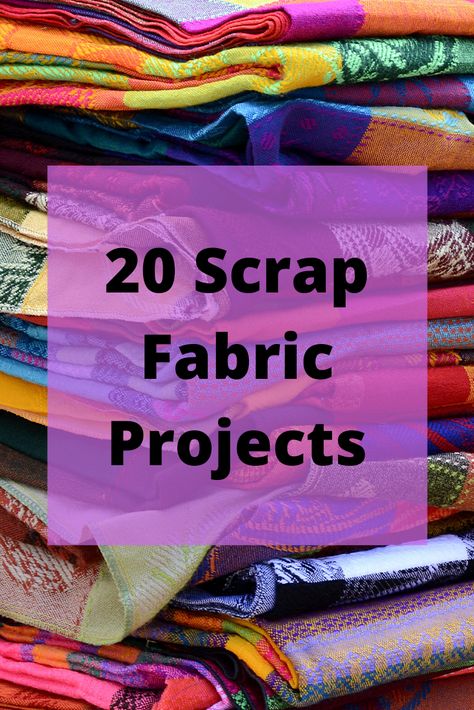 Looking for ways to use up those leftolver fabric scraps? Here are 20 fun scrap fabric ideas that will keep you busy busting your fabric stash all day long. These are super simple, fun projects everyone will love. These fabric crafts projects are easy to follow. Head over to my blog for these 20 fabric crafts projects. #fabriccraftsprojects #fabricprojects #fabriccrafts Scrap Fabric Ideas, Leftover Fabric Crafts, Paper Basket Weaving, Baby Toys Diy, Sewing Machine Projects, Scrap Fabric Crafts, Sewing To Sell, Scrap Fabric Projects, Quilted Christmas Ornaments