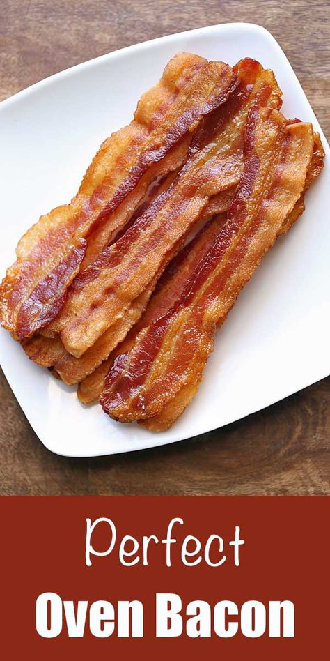 Cook Bacon In Oven, Perfect Oven Bacon, Baking Bacon In The Oven, Bacon In Oven, Baking Bacon, Oven Bacon, Oven Cooked Bacon, Microwave Bacon, Oven Baked Bacon