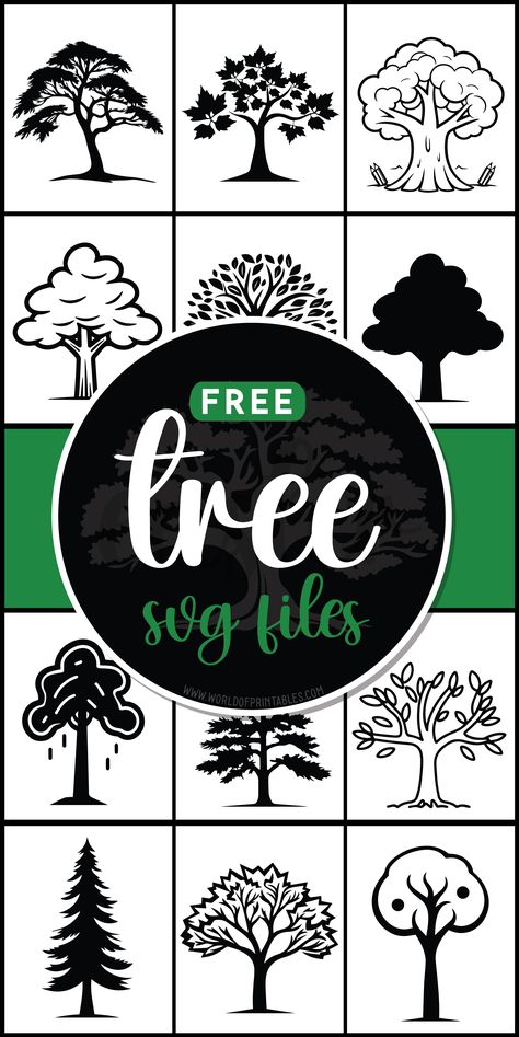 Get your hands on free tree SVG files! Spruce up your projects with nature's charm and bring the outdoors inside. Free Tree Svg Files For Cricut, Free Tree Svg, Laser Engraving Svg Files Free, Free Clip Art Printables, Free Layered Svg Files, Tree Svg Free, Making Tshirts, Free Cricut Images, Cricut Patterns