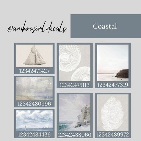 Beach House Layout, Bloxburg Beach House, Summer Decal, Bloxburg Decals Codes Aesthetic, Coastal Pictures, Modern Decals, Beach House Room, Baby Decals, Preppy Decal