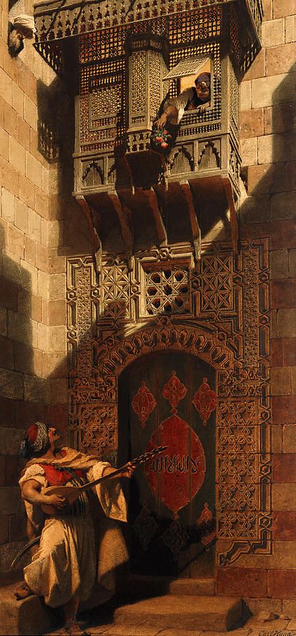 A Serenade In Cairo  by Carl Haag Timur Tengah, Arabian Art, Islamic Paintings, Eastern Art, Turkish Art, Arabic Art, Pierre Auguste Renoir, Classic Paintings, Arabian Nights