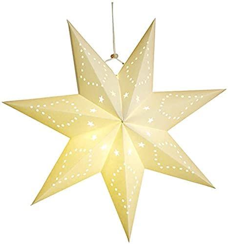 Hanging Star Light, 7 Pointed Star, Lantern Lampshade, Lantern Paper, Decorate Lampshade, White Paper Lanterns, Paper Star Lanterns, Paper Lantern Lights, Star Lampshade