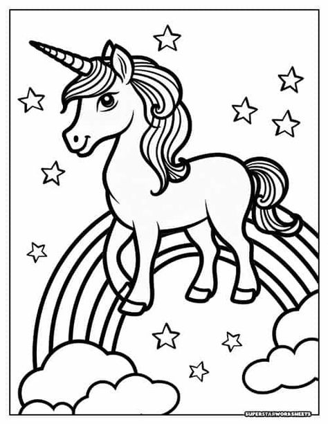 Molde, Kawaii, Unicorn Coloring Pictures, Unicorn Rainbow Coloring Pages, Coloring Outlines For Kids, Pictures For Coloring Free Printable, Unicorn To Color, Unicone Art Drawing For Kids, Unicorns Coloring Pages