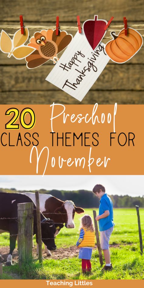 20 Preschool Themes for November You'll Love! - Teaching Littles Preschool Themes November, November Preschool Themes Lesson Plans, November Themes For Preschool, Themes For November, November Preschool Themes, Preschool Monthly Themes, November Preschool, Spider Fact, Spider Theme
