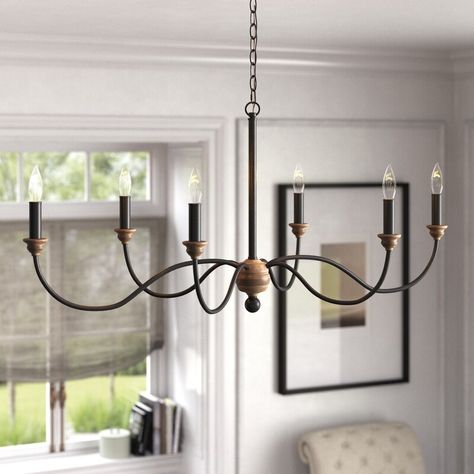 Kelly Clarkson Home Natchez 6 - Light Dimmable Classic / Traditional Chandelier & Reviews | Wayfair Modern Farmhouse Chandelier, Farmhouse Chandeliers, Classic Chandeliers, Classic Chandelier, Kelly Clarkson Home, Cottage Christmas, Wagon Wheel Chandelier, Farmhouse Chandelier, Candle Style Chandelier