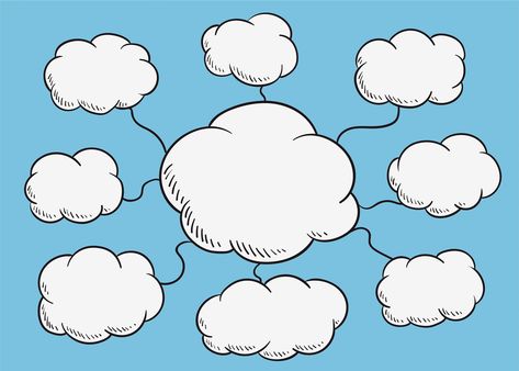 Cloud diagram illustration | free image by rawpixel.com Cloud Diagram, Peta Pikiran, Gcse Pe, Mind Map Art, Diagram Illustration, Flow Chart Design, Mind Map Template, خريطة ذهنية, Organizator Grafic