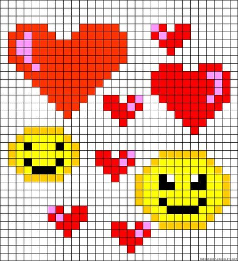 Valentines Pixel Art, Pixel Art Coeur, Image Pixel Art, Crochet C2c Pattern, Bubble Drawing, C2c Pattern, Heart Bubbles, Crochet C2c, Graph Paper