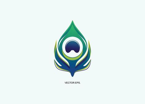 a logo for a company that makes a product that looks like a bird, Vector peacock feather Logos, Peacock Feather Logo, Peacock Logo Design, Vector Peacock, Tailor Logo Design, Shri Krishan, Peacock Logo, Peacock Feather Art, Bridal Logo