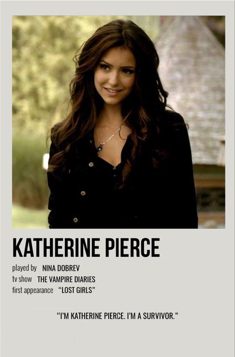 Katherine From Vampire Diaries, Katherine Pierce Poster, Tvdu Poster, Vampire Diaries Poster Polaroid, The Vampire Diaries Movie Poster, Polaroid Poster Characters, Tvd Polaroid Poster, The Vampire Diaries Polaroid Poster, Vampire Diaries Polaroid Poster