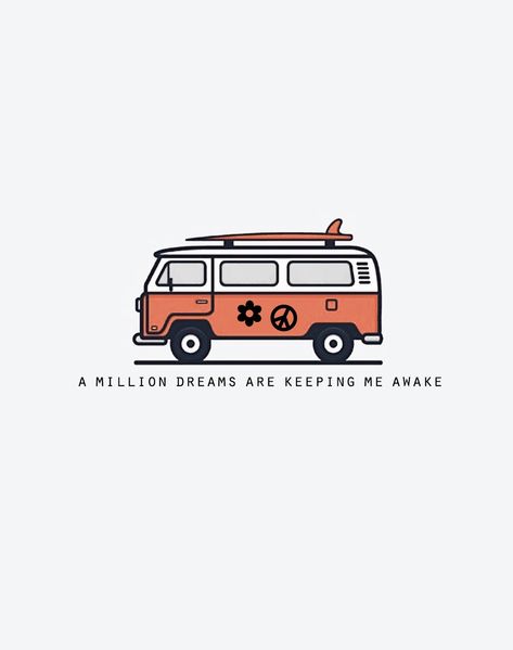 Tiny Van Tattoo, Vw Bus Tattoo Small, Vw Van Tattoo, Volkswagen Bus Tattoo, Campervan Drawing, Van Life Tattoo, Vw Bus Tattoo, Campervan Tattoo, Van Doodle