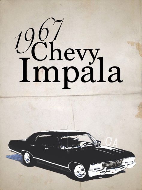 It was a 1967 Chevy Impala and it was driven by a very attractive young man named Dean. Black Chevy Impala 1967, Chevy Impala 1967 Supernatural, Impala 1967 Wallpaper, Impala 67 Wallpaper, Chevy Impala 1967, 1967 Chevy Impala Supernatural, 67 Chevy Impala, 1969 Chevy Impala, Chevrolet Impala 1967
