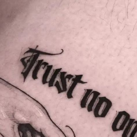 artist || black white || tattoo on Instagram: ""Trust no one" what do you think? 💬 Done by @tatuagem.pedro Follow @bwtattooartd for more beautiful artworks! ~~~~~~ For immediate feature/promotion DM No © Copyright infringement intended. Any issues? Please, contact us to fix it. #tattoo #tattooideas #tattoosketch #tattoostyle #inktattoo #tattoodesign #tattooartist #blackwork #blackart #tattooblack #tattooart #blacktattoos #blacktattoos #blackworktattoos #darkworktattoo #darktattoo #darktattoos Black White Tattoo, It Tattoo, Sak Yant Tattoo, Black White Tattoos, Sak Yant, Trust No One, Dark Tattoo, White Tattoo, Copyright Infringement